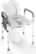 VEVOR raised toilet seat with aluminum frame and cushion
7-position adjustable toilet seat for seniors
Padded toilet riser with side storage bag
Height adjustable toilet aid for mobility support
VEVOR raised seat fits round and elongated toilets