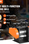 VEVOR Rolling Mill, 1.77"/45 mm Jewelry Rolling Mill Machine, 1: 2.4 Gear Ratio, 3 - in - 1 Multi - Function Rolling Mill, 0 - 6 mm Press Thickness for Metal Jewelry Making Sheet Square Wire Semicircle - with | Sold by Uncle Wiener's Wholesale