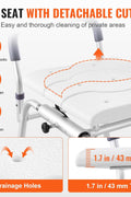 VEVOR Sliding Tub Transfer Bench, Height Adjustable Bathtub Transfer Bench with Cut - Out Seat, Reversible Backrest & Safety Belt, Non - Slip Shower Chair for Elderly Disabled Handicap, 400LBS Capacity - with | Sold by Uncle Wiener's Wholesale