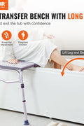 VEVOR adjustable transfer bench with armrest for bathtub
Lightweight shower seat with suction feet and backrest
Non-slip bath chair for elderly or disabled use
Height-adjustable bathtub transfer bench for seniors
Tool-free assembly shower bench with wide seat