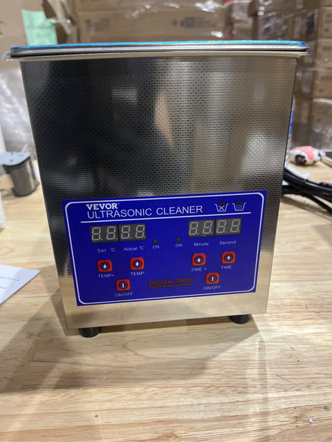 VEVOR Ultrasonic Cleaning, 1.3L Professional 60W Cleaning Machine with Timer & Heater, 40kHz Digital Ultrasonic Parts Cleaner with Basket for Watch Glasses Jewelry Retainer Industrial Parts Tools - with | Sold by Uncle Wiener's Wholesale
