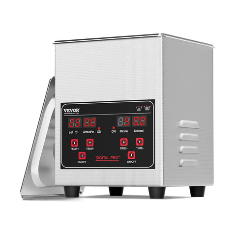 VEVOR Ultrasonic Cleaning, 1.3L Professional 60W Cleaning Machine with Timer & Heater, 40kHz Digital Ultrasonic Parts Cleaner with Basket for Watch Glasses Jewelry Retainer Industrial Parts Tools - with | Sold by Uncle Wiener's Wholesale