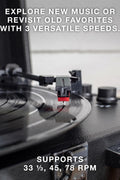 Victrola Journey Bluetooth Portable Suitcase Record Player – with Built - in Speakers, 3 Speed Vinyl Record Player, RCA Out, Headphone Jack, Lavender/Silver - with | Sold by Uncle Wiener's Wholesale