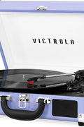 Victrola Journey Bluetooth Portable Suitcase Record Player – with Built - in Speakers, 3 Speed Vinyl Record Player, RCA Out, Headphone Jack, Lavender/Silver - with | Sold by Uncle Wiener's Wholesale