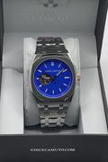 Vince Camuto VC1156BLSV Men's Stainless Steel Blue Dial Automatic Watch NEW - with | Sold by Uncle Wiener's Wholesale