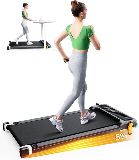 Walking Pad with Incline, Under Desk Treadmill for Home, 2.5HP Portable Treadmills with Remote Control, 4 in 1 Incline Treadmill with LED Display - with Dark Black | Sold by Uncle Wiener's Wholesale