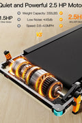 Walking Pad with Incline, Under Desk Treadmill for Home, 2.5HP Portable Treadmills with Remote Control, 4 in 1 Incline Treadmill with LED Display - with Dark Black | Sold by Uncle Wiener's Wholesale