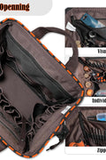 WELKINLAND 88 - Pockets Waxed - Canvas HAVC Tool Backpack,Heavy - Duty electrician tools backpack,Open - Top technician tool bag backpackTool backpack for construction, Black/Brown/Olive, Modern - with | Sold by Uncle Wiener's Wholesale