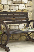 WGB61 NEW PATIO GARDEN WOODEN WAGON WHEEL BENCH - with | Sold by Uncle Wiener's Wholesale