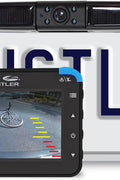 Whistler Backup Camera, 4.3" LCD Monitor, IP65 Weather Resistant, Solar Charging, No Hardwire, 110° Wide Rear View with LED Lights, Backup Assist Grid Lines - with Black | Sold by Uncle Wiener's Wholesale