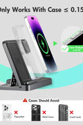 Wireless Charger iPhone Charging Station: 3 in 1 Charger Stand Multiple Devices for Apple - iPhone 16e 16 15 14 Pro Max 13 12 11 - Watch 10 9 8 7 6 5 4 3 2 SE and Ultra Series - Airpods 4 3 2 Pro - with | Sold by Uncle Wiener's Wholesale