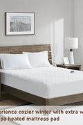 Woolrich Heated Mattress Pad Twin XL - Sherpa Electric Mattress Topper, Auto Shut Off, 5 Heat Levels Controller, Deep Elastic Pocket Up to 17" Mattress, UL Certified, Machine Washable, Twin XL White - with White | Sold by Uncle Wiener's Wholesale