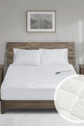 Woolrich Heated Mattress Pad Twin XL - Sherpa Electric Mattress Topper, Auto Shut Off, 5 Heat Levels Controller, Deep Elastic Pocket Up to 17" Mattress, UL Certified, Machine Washable, Twin XL White - with White | Sold by Uncle Wiener's Wholesale