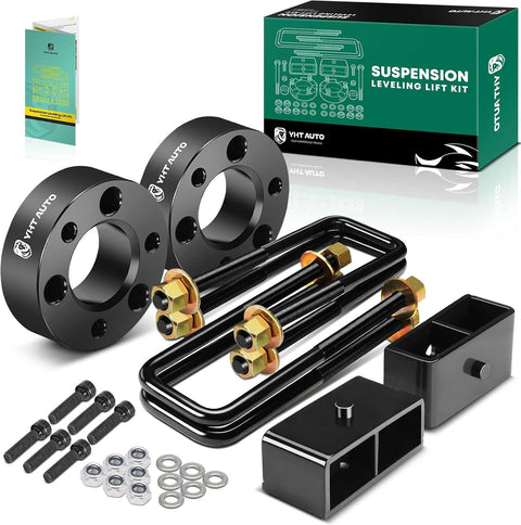 YHTAUTO 3 inch Front and 2 inch Rear Leveling Lift Kit Compatible with 2005 - 2023 Nissan Frontier, 2WD/4WD, Lift Blocks w/Spacers & Extended Square U - Bolts Suspension Level Kit w/Hardware Kit Set of 8 - with | Sold by Uncle Wiener's Wholesale