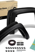 OE-style fender flares for Chevy Silverado – 4-piece set black finish
Chevy Silverado 1500 fender flares installed front and rear view
YHTAUTO factory-style truck fender flares with install kit
Durable polypropylene wheel well protector for Silverado
Installation hardware and parts for YHTAUTO Silverado fender flares
