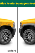 OE-style fender flares for Chevy Silverado – 4-piece set black finish
Chevy Silverado 1500 fender flares installed front and rear view
YHTAUTO factory-style truck fender flares with install kit
Durable polypropylene wheel well protector for Silverado
Installation hardware and parts for YHTAUTO Silverado fender flares