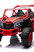 ZFORCE RZR Turbo 24V Ride - On Buggy – 2 - Seater UTV with 4x795W Motors, 15 km/h Speed, MP4, Leather Seats, EVA Tires & Remote Control - with Red & Black | Sold by Uncle Wiener's Wholesale